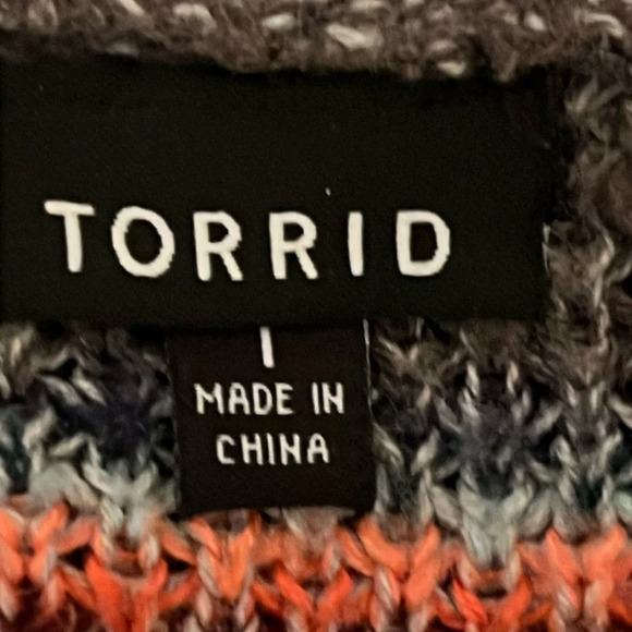 Torrid Striped Duster Cardigan Size 14-16 - Picture 8 of 9